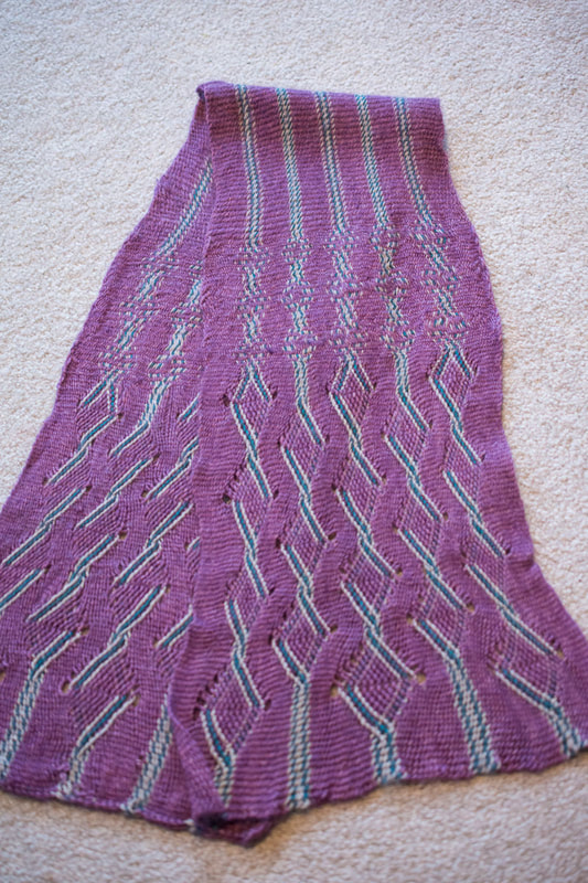 interlinked intertwined interlaced sprang scarf photo